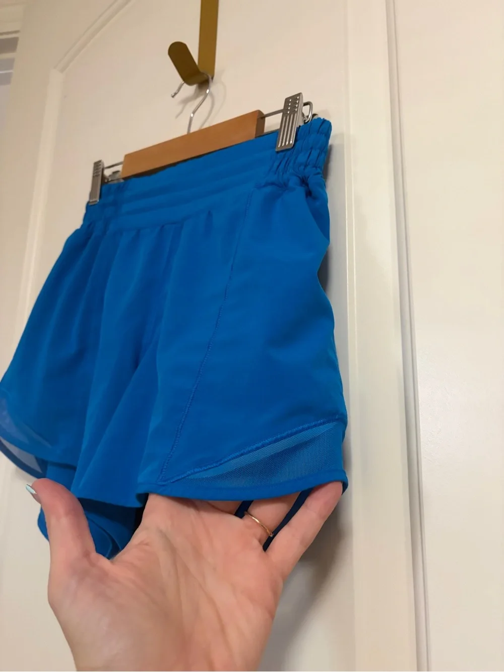 🍋🏃🏽‍♀️Lululemon Hotty Hot Bright Blue Running Athletic Activewear Shorts🧘🏽‍♀️🍋